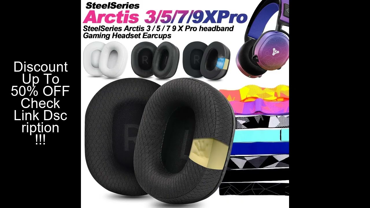 Earphone pads For Steelseries Arctis 1/3/5/7X/7P/9/9X/PRO Arctis Prime Head Band Belt Strap replacem