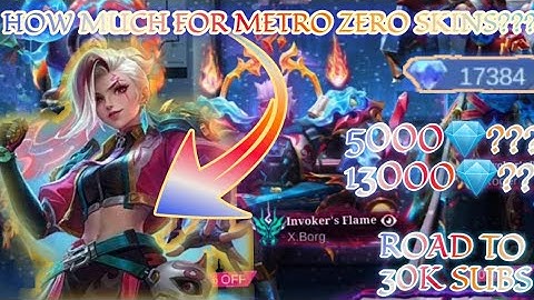 HOW MUCH 💎/DIAMONDS FOR ALL METRO ZERO SKINS IN METRO ZERO GACHA DRAWS EVENT | MLBB