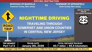01/09/2026 • Part 1 of 3 | Driving from Manville to Springfield Township, New Jersey USA