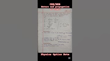 22.Nature and propagation of light Note for CEE/NEB physics optics class12 nature & propagation note