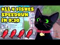 Little Kitty, Big City - All 4 Fishes Speedrun-ish Gameplay (Nintendo Switch)