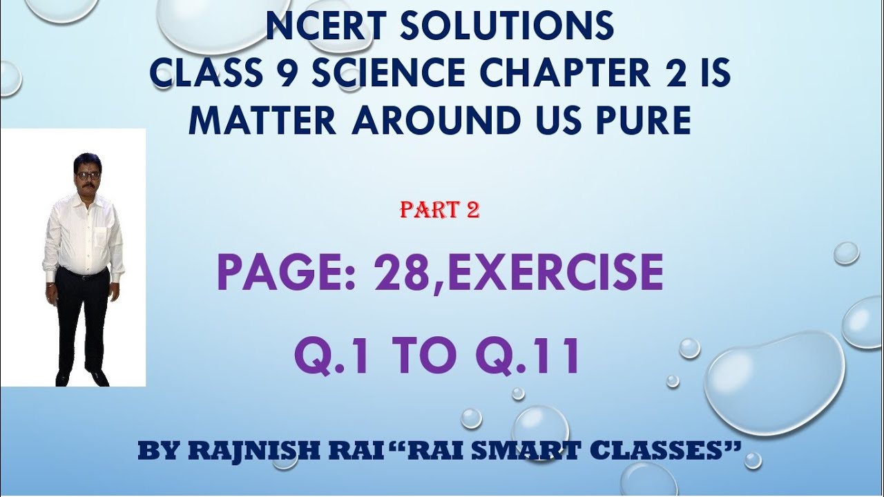 NCERT Solutions to Class 9 Science Chapter 2 Is Matter around us Pure ...