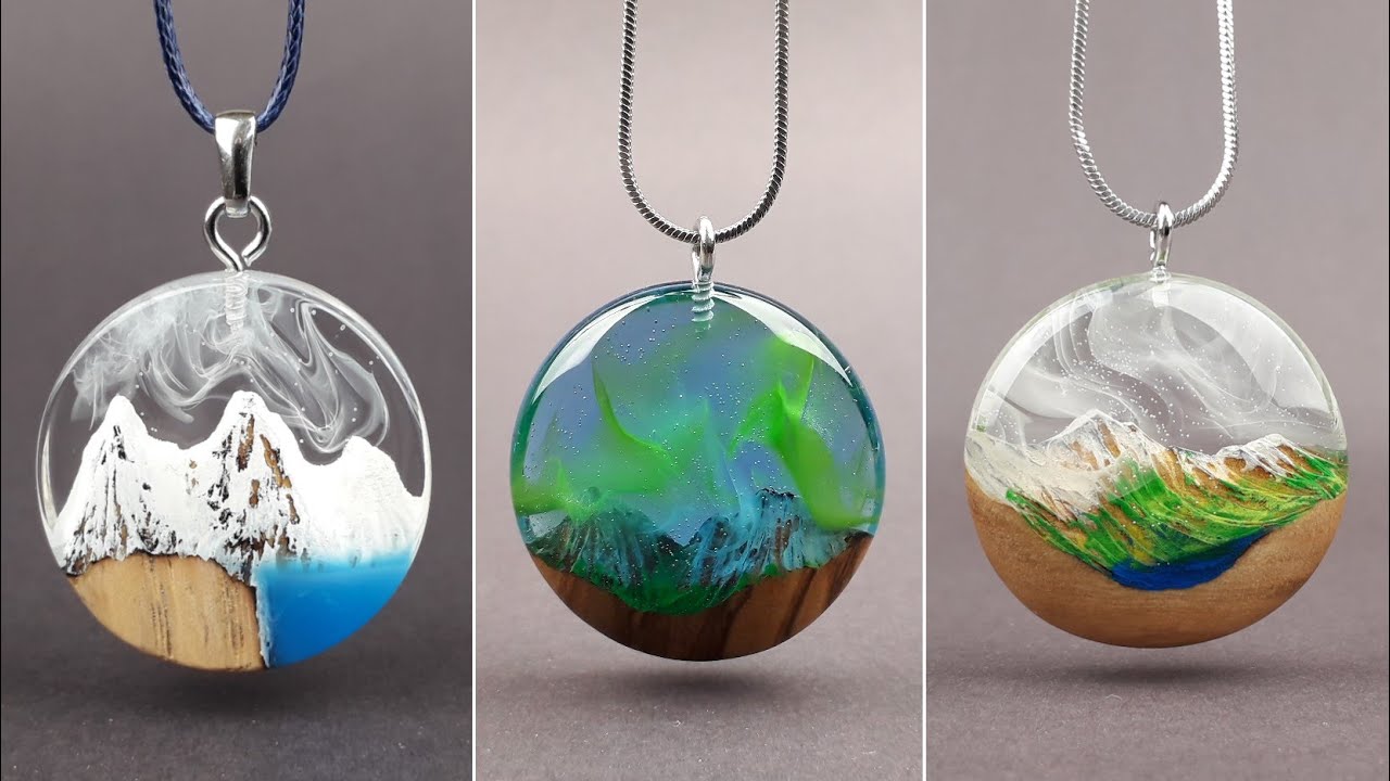 3-great-snowy-mountain-pendant-ideas-from-epoxy-resin-youtube