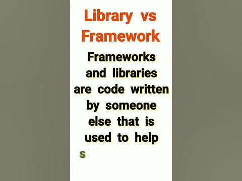 Library vs Framework 🔥| Difference between Library and Framework | # ...