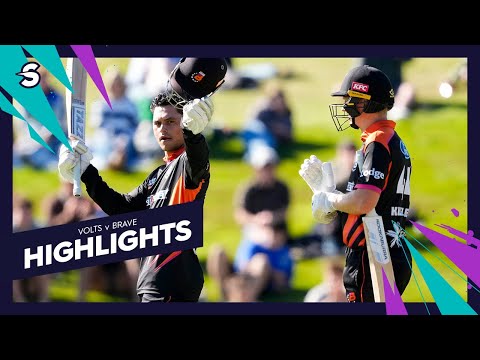 Katene Clarke 100! | Volts vs Brave - Super Smash 2025/26 Highlights