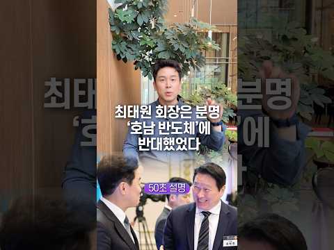 <strong>최태원</strong> 회장은 분명 ‘호남 반도체‘에 반대했었다… 50초 안에 설명하기