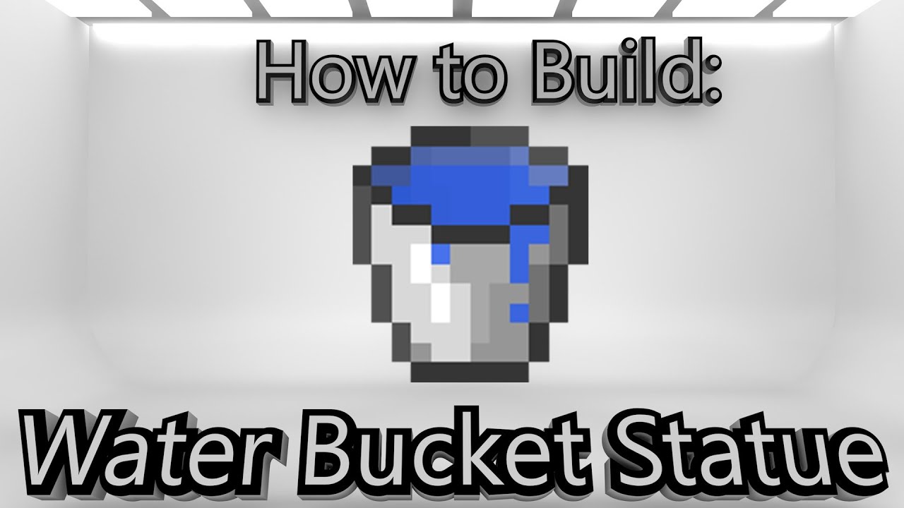 Minecraft: How To Make A Water Bucket Statue - YouTube