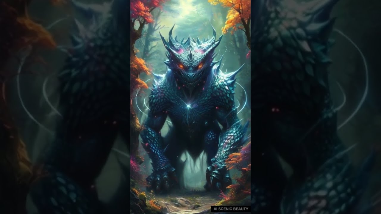 Glowing Guardian: The Enchanted Beast of the Mystical Forest