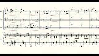 Waltz (Piano Quartet / Part Score / Full Score / Arr.) - J.Brahms
