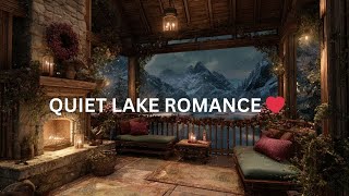 Romantic Valentine’s Night by the Lake ❤️ Cozy Fireplace Calm