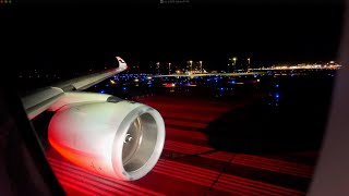 Epic Night Finnair Airbus A350-900 Takeoff In Helsinki Airport