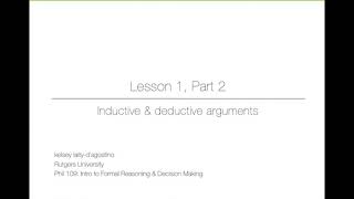 Lesson 1.2: Inductive & deductive arguments