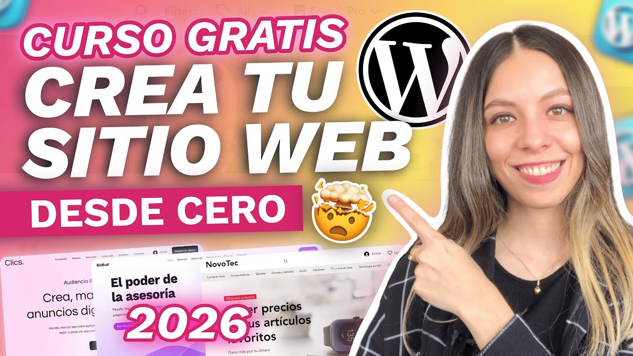 Como CREAR UNA PAGINA WEB EN WORDPRESS DESDE CERO 2026 TUTORIAL - YouTube