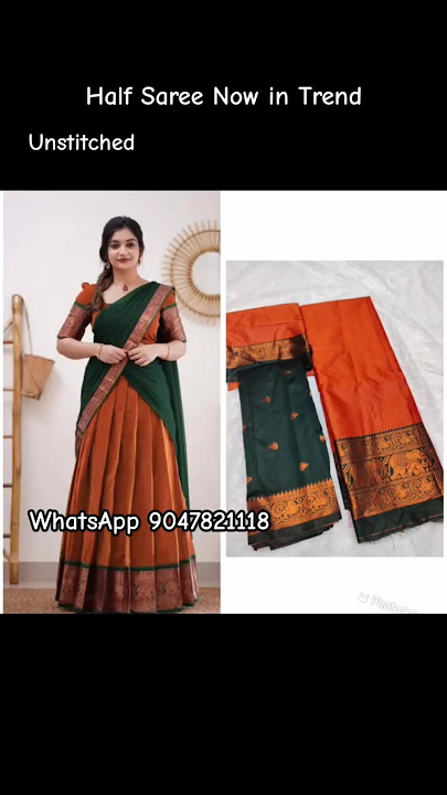 Half Saree Now in Trend #halfsarees #dhavani #halfsaree #traditional #lehenga #pongal2025