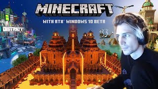 xQc Plays and Reviews Minecraft with RTX for Windows 10 Beta! | xQcOW