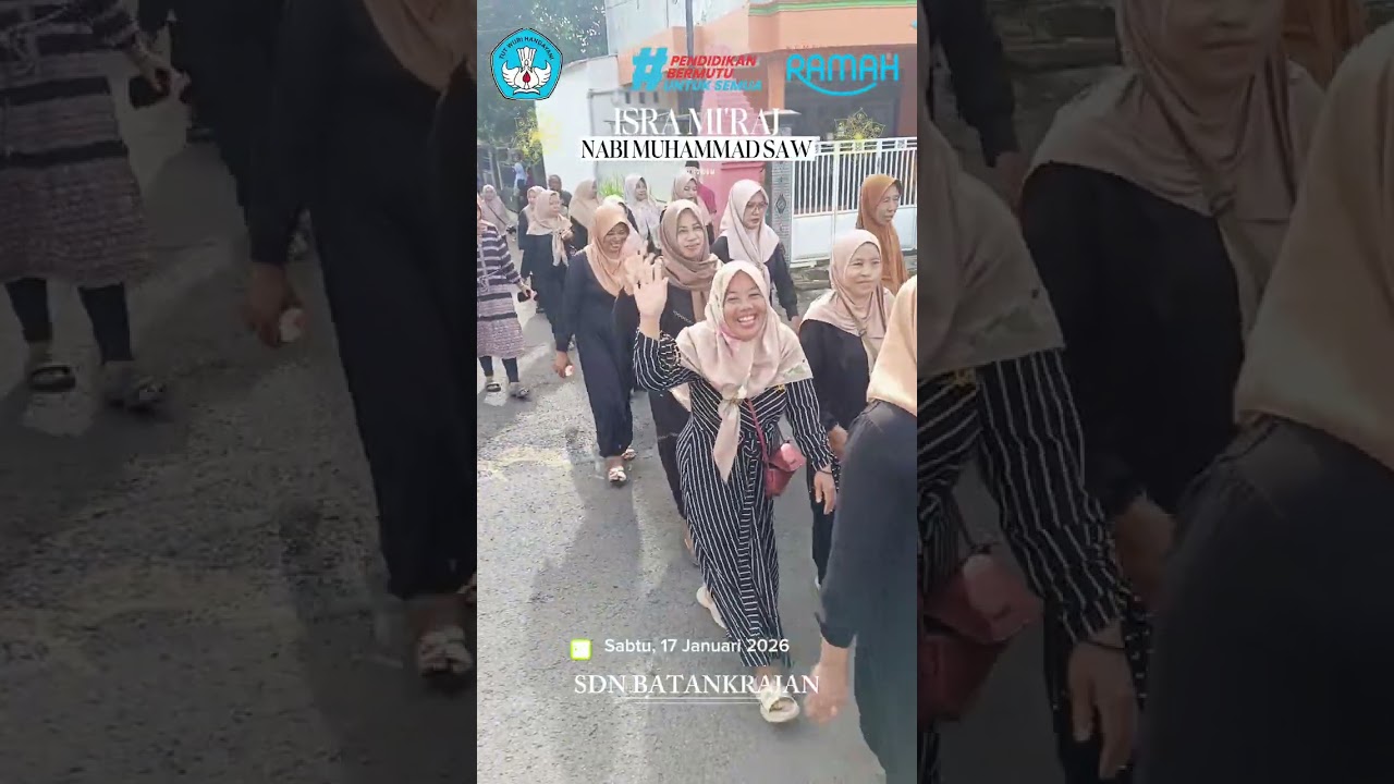 Acara isra' mi'raj.. di SDN batankrajan Gedeg Mojokerto 