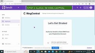 How to authorizing Ring Central with SendIt