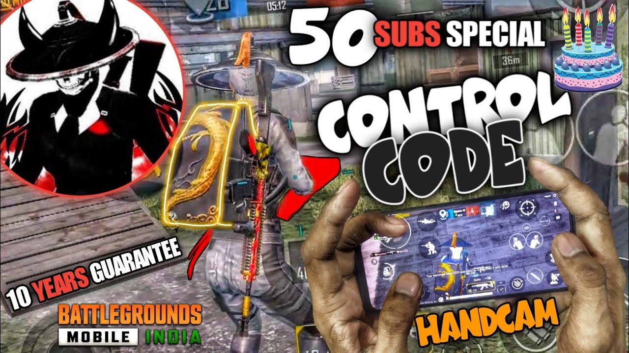 Solo Rush Control Code | Handcam | 5 Finger Claw Pubg mobile | 50 SUBS SPECIAL ❤️ | It's BugG