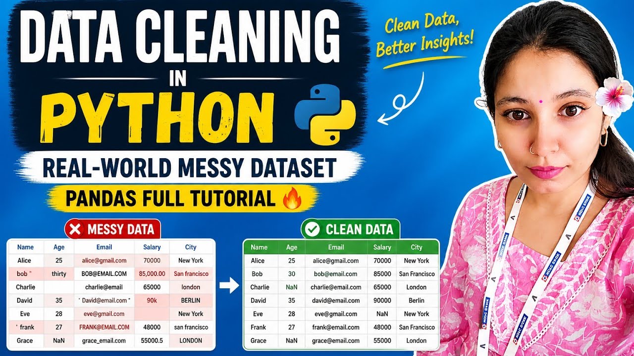Data Cleaning in Python (Real-World Messy Dataset) | Pandas Full ...