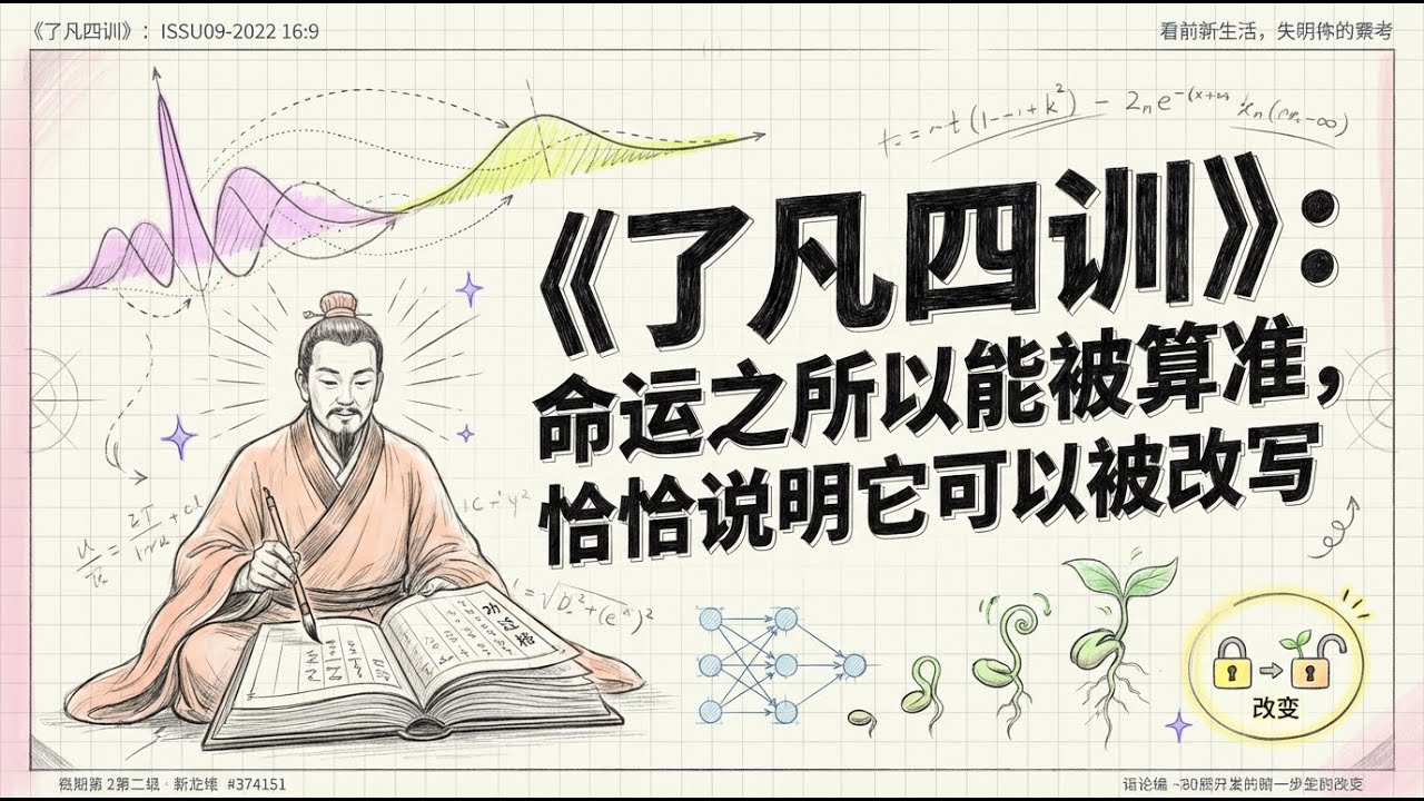 了凡四训 | 命运之所以能被算准恰恰说明它可以被改写 | 王利杰大模型系列
