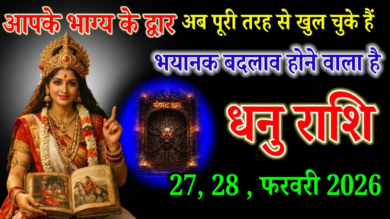 धनु राशि वालों 27 फरवरी 2026 आपके भाग्य के द्वार अब पूरी तरह से खुल चुके हैं। Dhanu Rashi 