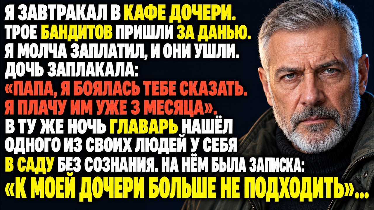 Я молча заплатил бандитам в кафе дочери. Той же ночью и… — Transcript
