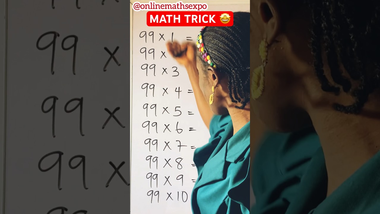 Math Trick: How to multiply 99 in seconds. 