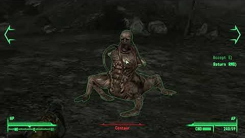 Fallout 3 - killing a Centaur using Vengeance
