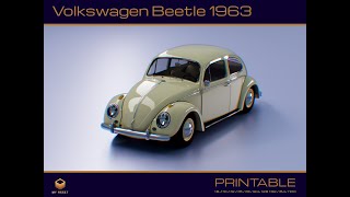 Volkswagen Beetle 1963 3D Printable