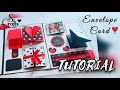 Scrapbook tutorial  envelope card  handmade  gift making ideas  birt.ayanniversary s crafts