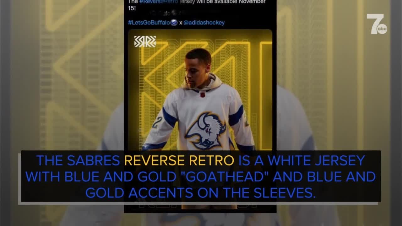 Sabres' new white Reverse Retro jersey features 'goat head' on