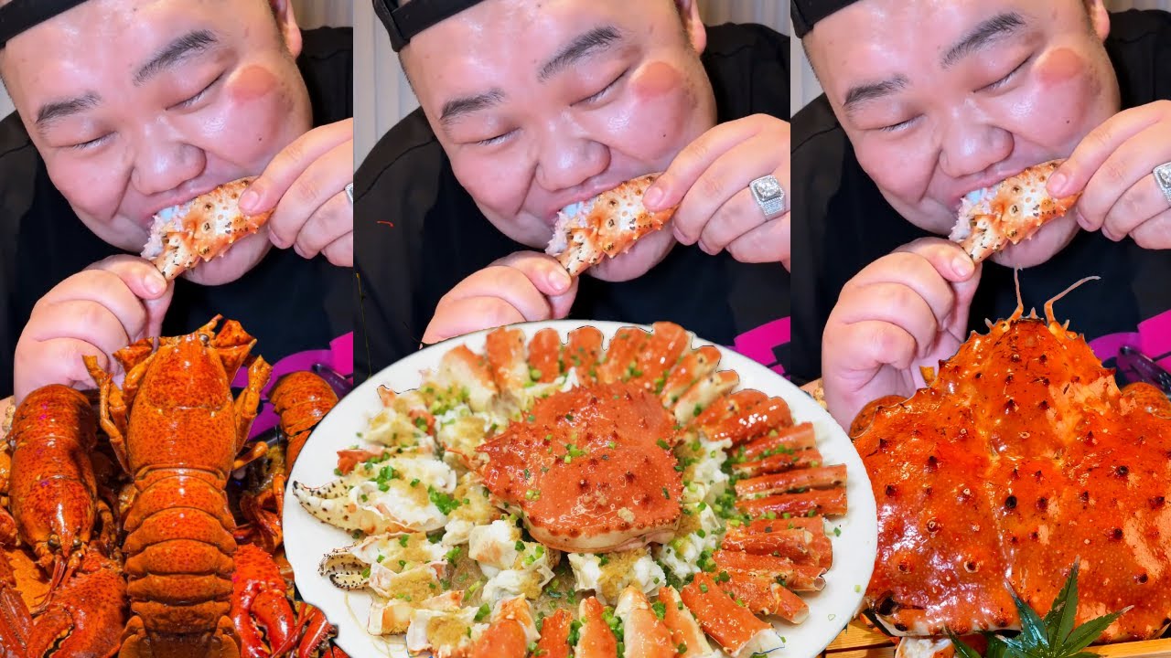 【大胃王挑戰】挑戰花999元吃上海海鮮自助餐！ 比胳膊還粗的波龍不限量隨便吃，帝王蟹直接當飯吃太爽了｜Noodle Food Challenge【櫻木花胖】