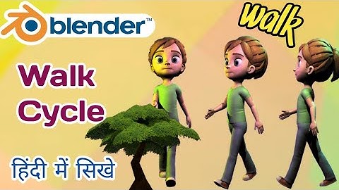Blender Walk Cycle In Hindi Animation || Full Tutorial in Hindi || For Beginners make Cartoon