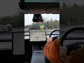 Tesla Model Y on-screen visualisations while joining a dual carriageway