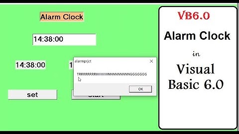 Alarm clock  application in visual Basic 6.0