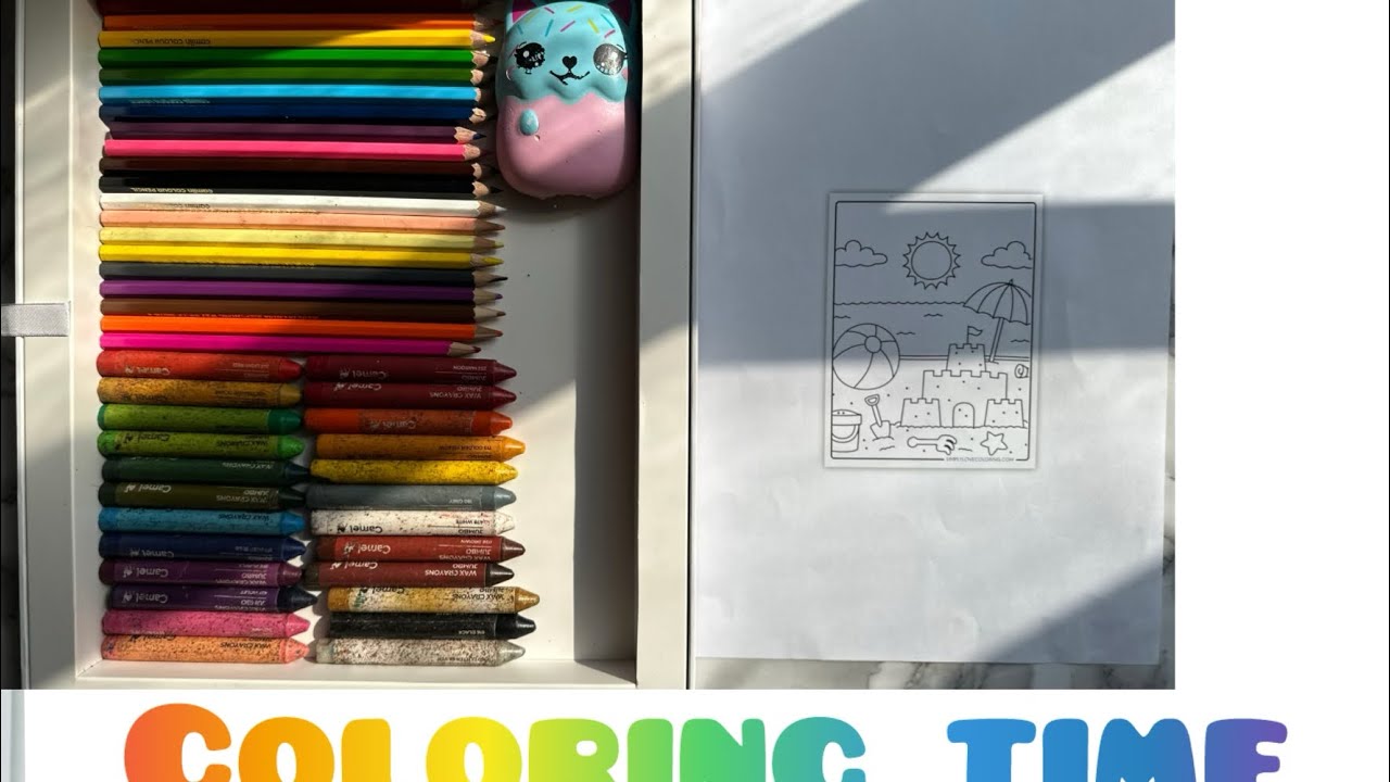 COLORING TIME;Beach coloring page