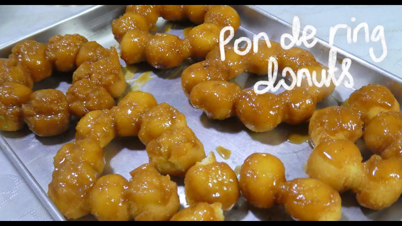 Pon De Ring Mochi Donuts with Biscoff Cookie Glaze - YouTube