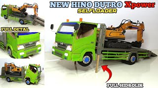 MEMBUAT MINIATUR TRUCK SELFLOADER NEW HINO DUTRO XPOWER  || TRUCK DARI KARDUS