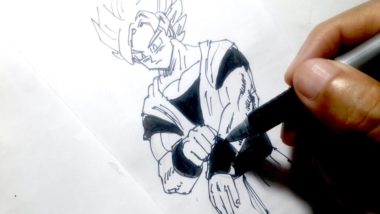 CÓMO DIBUJAR a Goku Super Saiyan PASO A PASO - 2025 - YouTube