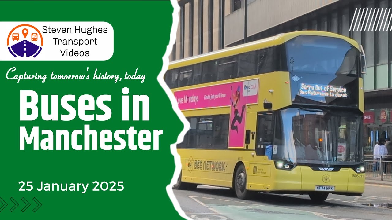 Buses in Manchester 25 January 2025