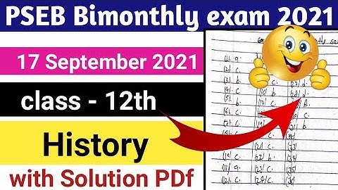 PSEB class 12 th history real paper full solution//17 September//Punjab board paper solution
