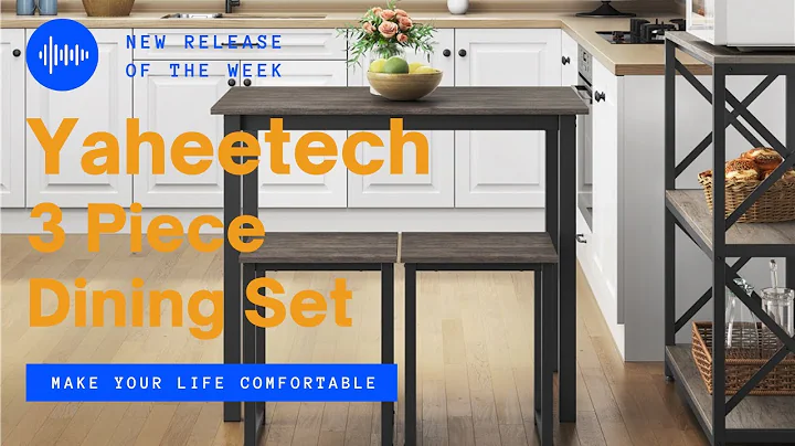 Yaheetech 3-Piece Dining Set (Drift Brown) #diningset