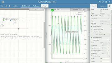 NI Multisim simulation of purely resistive ac circuit