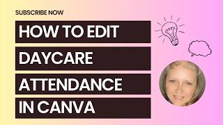How to Edit Daycare Attendance Parent Sign In Sheet in Canva (Canva Template)