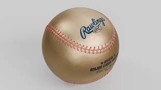 Rawlings Gold Baseball Ball 3D model turntable