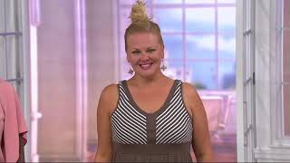 Lisa Rinna Collection Chevron Bodice Maxi Dress on QVC