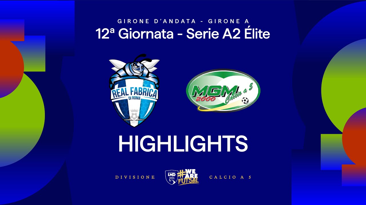 Real Fabrica-MGM 2000 3-4 | Gol e highlights | 12ª giornata | Serie A2 Élite 2025/2026 - A