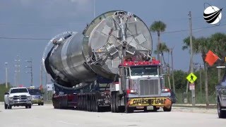 SpaceX Booster and Legs Transport - JCSAT14 - 05-12-14-2016
