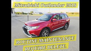 MITSUBISHI OUTLANDER HOW TO DELETE ROUTINE MAINTENANCE REQUIRED MESSAGE. 2017 2018 2019 2020 2021