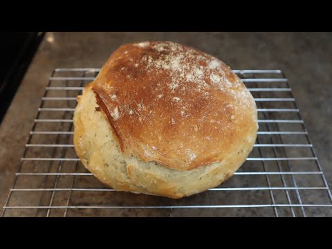 Como: alho torrado e Herb Nenhum Knead Bread